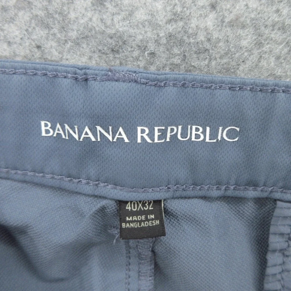Banana Republic Pants Mens 40x31 Blue Gray Performance Golf Flat Front